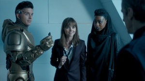 The gang's all here: Psi, Clara, Saibra, and the Doctor